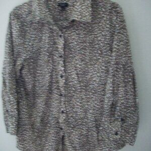 Talbots Stretch Leopard Print Long Sleeve Top 16